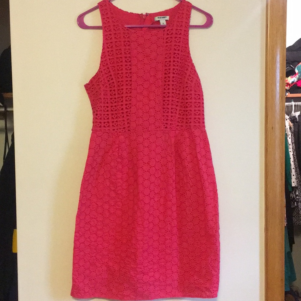 Old Navy pink eyelet dress
